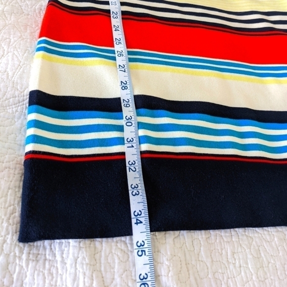 MILLY of NY Bright Colorful Striped Knit Dress S Preppy Shift Dress - Picture 11 of 13